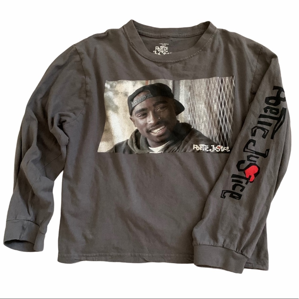 Thirty Single Poetic Justice Tupac Crop L/S Tee